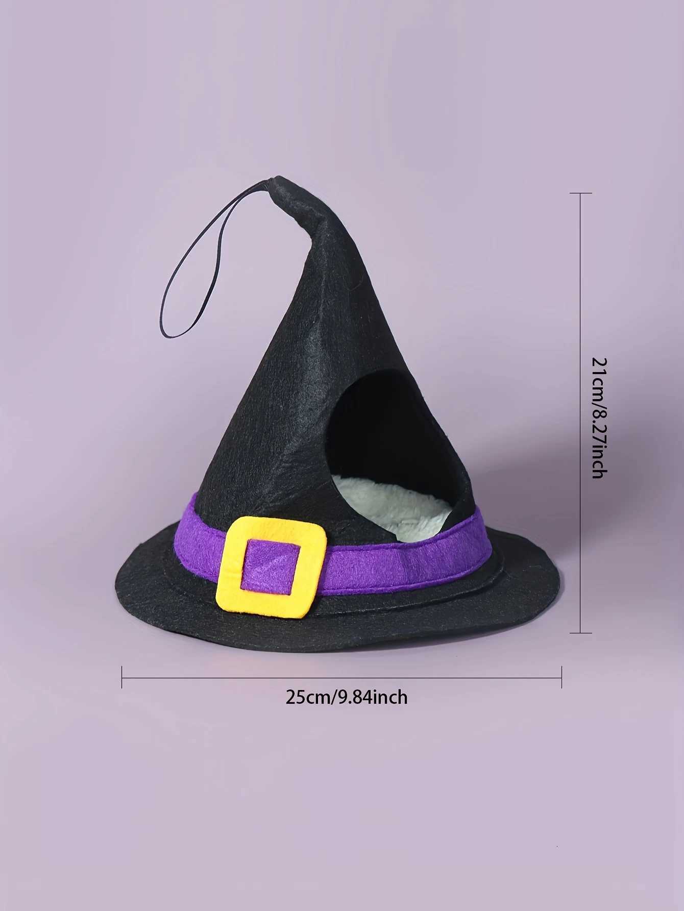 Small Animal Halloween House Hideout Costume Set- Hamster Cave House Bed Nest Hideout Witch Hat Design Hamster Witch Hat for M251206