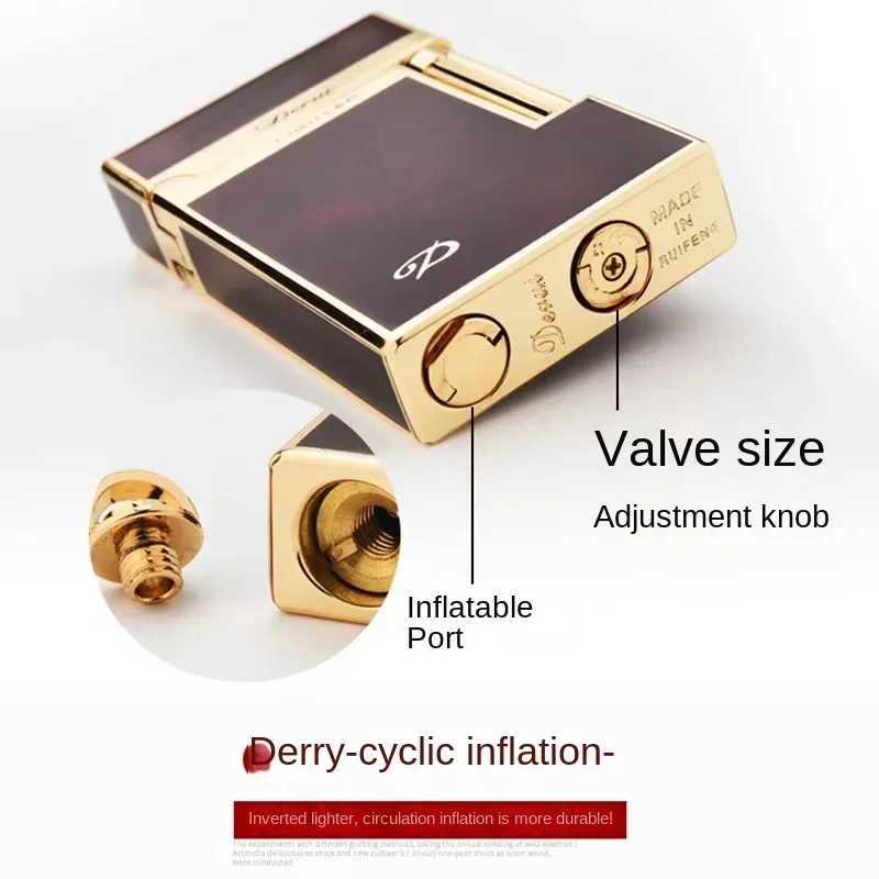 Derui Rechargeable Lighter Side Slide Mens Lighter in Gift Box Ces in Many Options and Styles Very Cool Lighter H251206