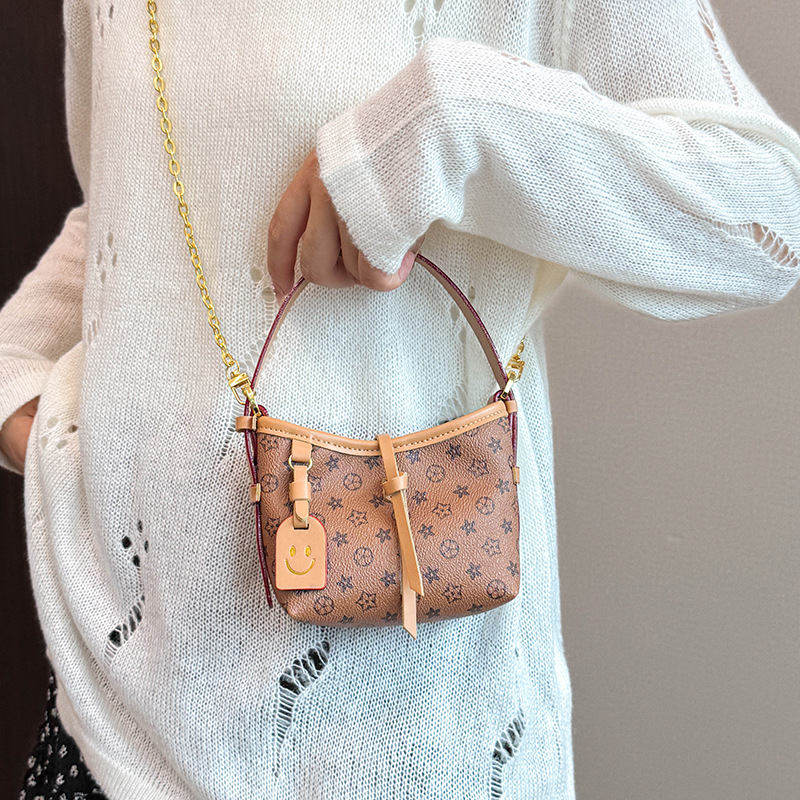 Fashionable and Versatile Women Mini Bag New Design with Premium Print Handheld Retro Chic Shoulder Bag Crossbody Bag