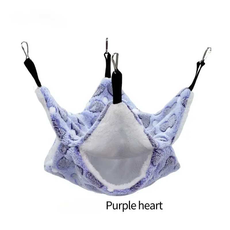Guinea Pig Hammock Rat Hamster Hanging Hammock Double Layer Chinchilla Warm Fleece Hanging Hammock Bed Cage Accessories M251206