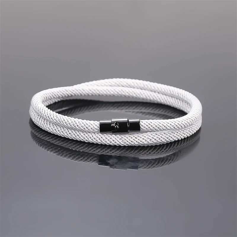 New Minimalist Mens Rope Bracelet Double Layer Survival Bracelet Accessories Boyfriend Gift Magnet Buckle Mens Bracelet W251206