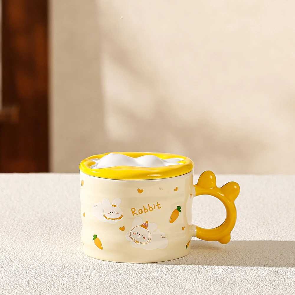 Hand Shaped Cartoon Mug 3D Embossed Unique Style Cute Animal Themed Cup For Home Use Coffee Milk Ceramic Drinkware M251206 - view 4