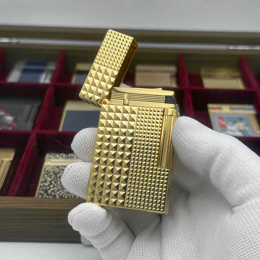 DP Brand High-end Luxury Lighter ic Sound Luxury Special Lighter Mans Gift Gas Lighter Iatable Butane Refillable H251206