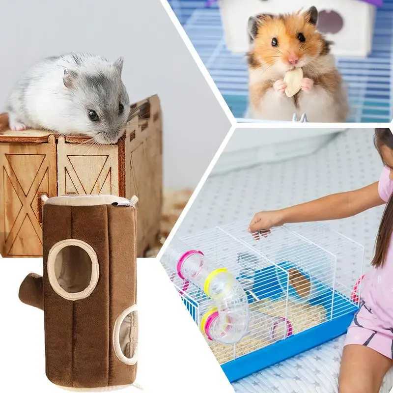 Hammock Warm Bed Small Animal Tube Cage House Small Animal Tube Cage House Hamster Warm Bed Guinea Tunnel House Double Sided M251206