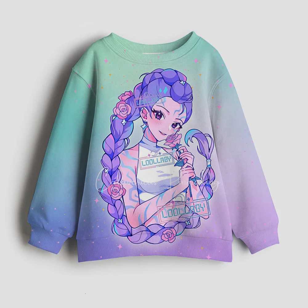 Kpop Demon Hunter Girls Sweatshirt Rumi Mira Zoey Cute Hoodies Kids Spring Autumn Pullover Children Long Sleeves Clothes GiftXJ251206