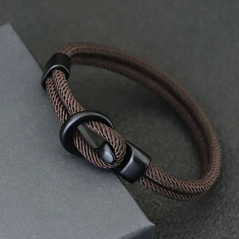 Fashion Rope Bracelet Men Double Layer Outdoor Camping Braclet Homme Accessories Survival Paracord Braslet Gift For Him W251206