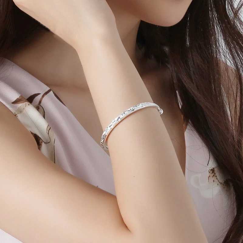 Luxury 925 Sterling Silver Bracelets For Women Vintage Original Starry Sky Carving Adjustable Bangles Party Wedding Fine Jewelry W251206