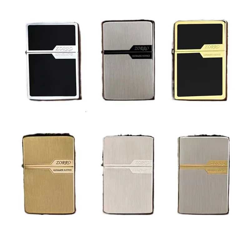 New Gift Gold Kerosene Lighter Color Block Windproof e Copper Personali Creative Grinding Wheel Mens Small Tool H251206