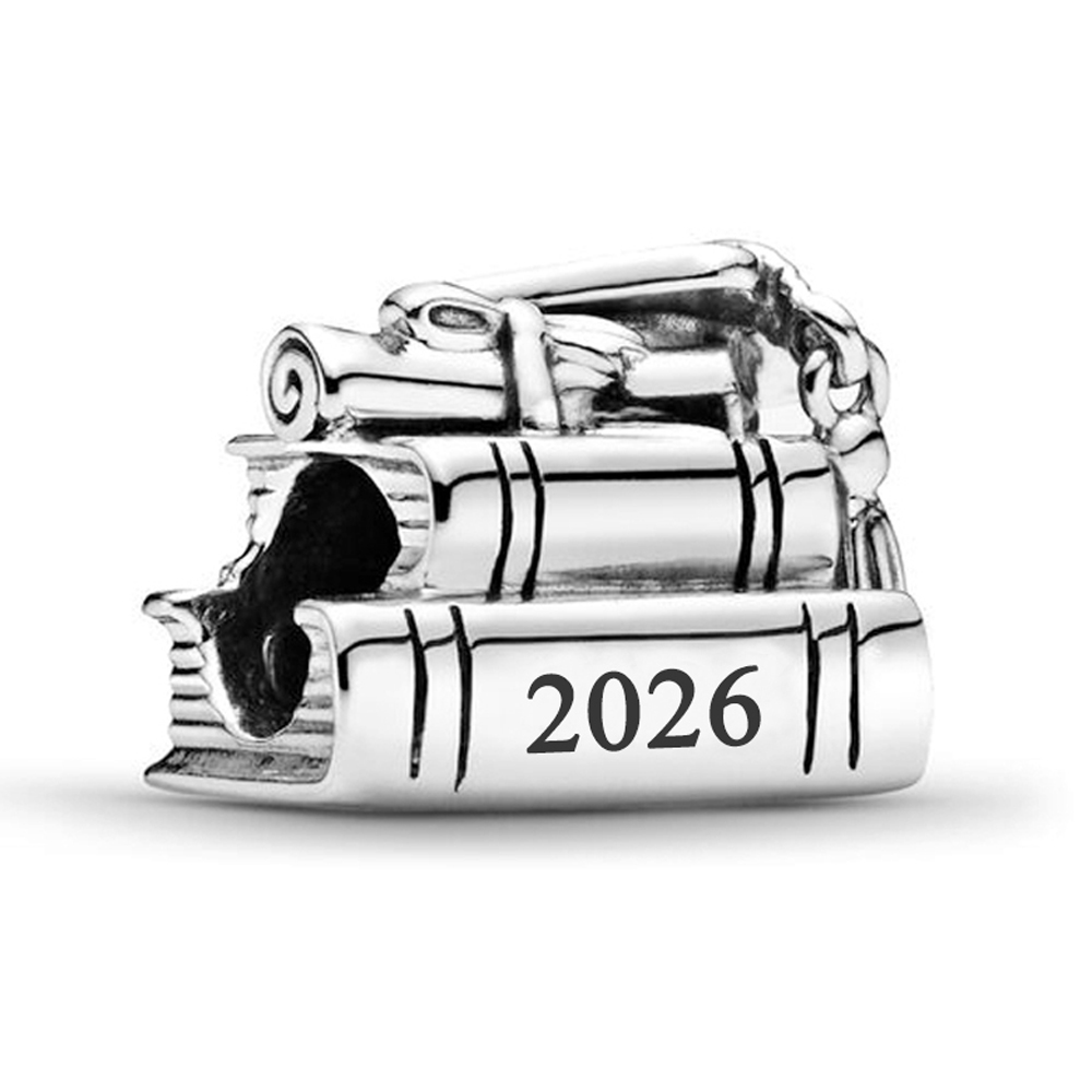 FewDook New Arrival 2026 Graduation Series Charm Silver Plated Fit Pan Bracelet Making For Woman Beads Pendants Holiday Christmas Jewelry Gift