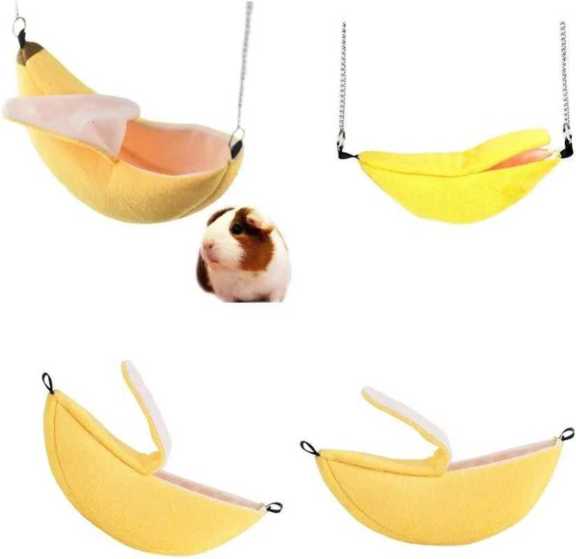 Hamster Hang House Hammock Banana Design Small Animal Cotton Cage Sleeping Nest for Small Pet Bed Small Hamster Toy Cage Swing M251206