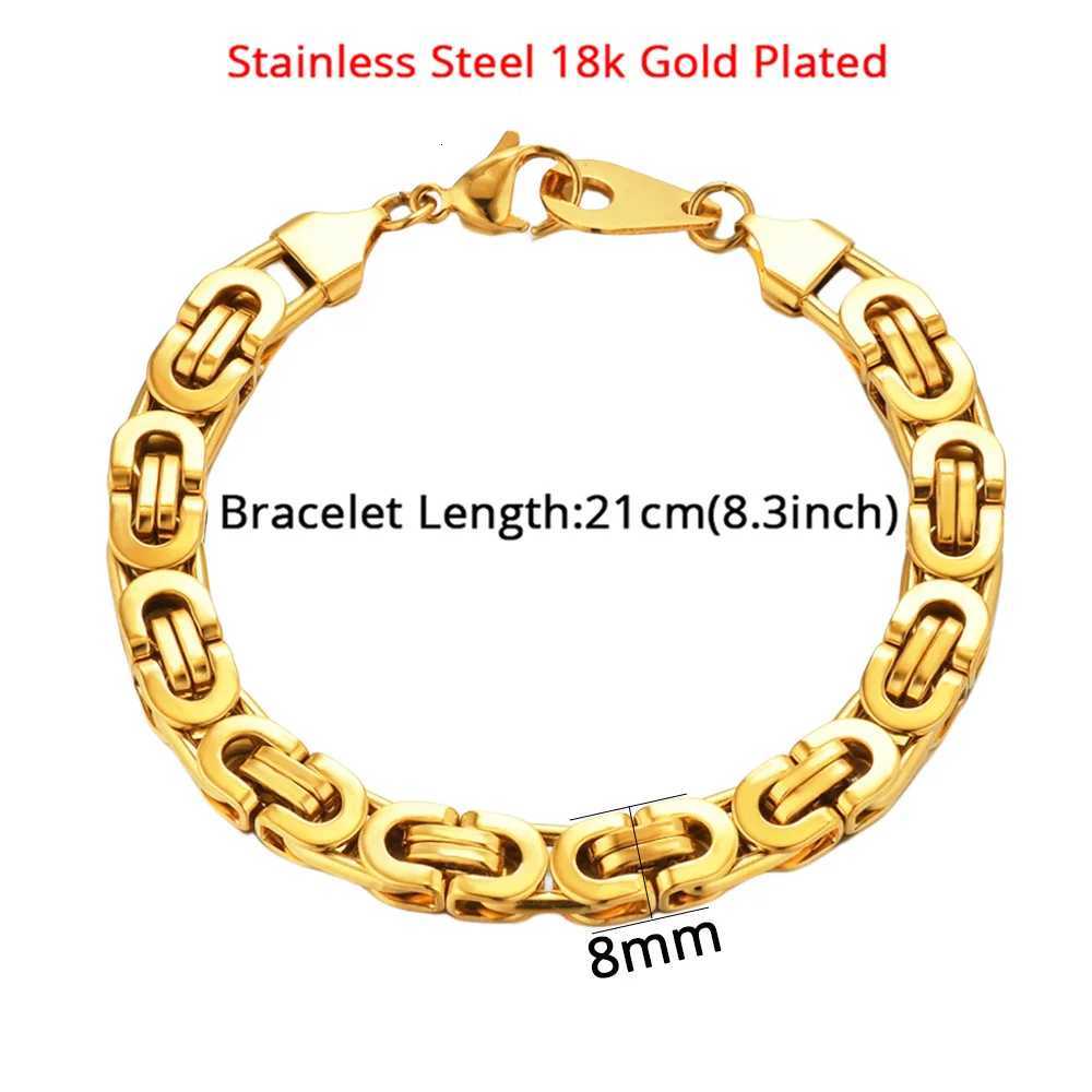 Mens 316L Stainless Steel Male Bracelet Wholesale Gold Silver Color Braclet Chunky Cuban Chain Link Bracelet For Man Jewelry W251206