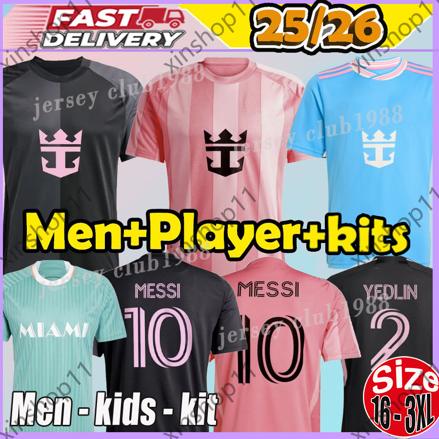 2025 2026 Soccer Jerseys MESSIS Fans Men Kids InterS Miami FC Player Home Away Shirts maimi SUAREZ Football Jersey SERGIO JORDI ALBA MOTA MATUIDI HIGUAIN shirt Kit