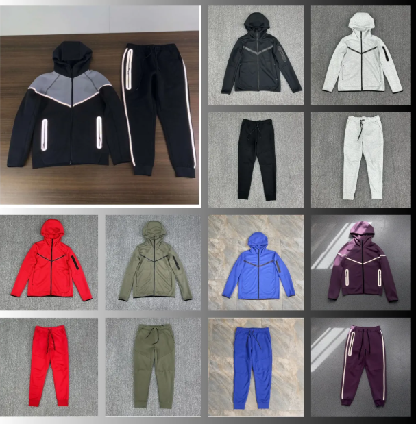 tech fleece tracksuit comfortable niketech fleece designer hoodie niketechs Basketball Football Outfit Two piece set Womens mens Hoodies sweatpants sport hoodie