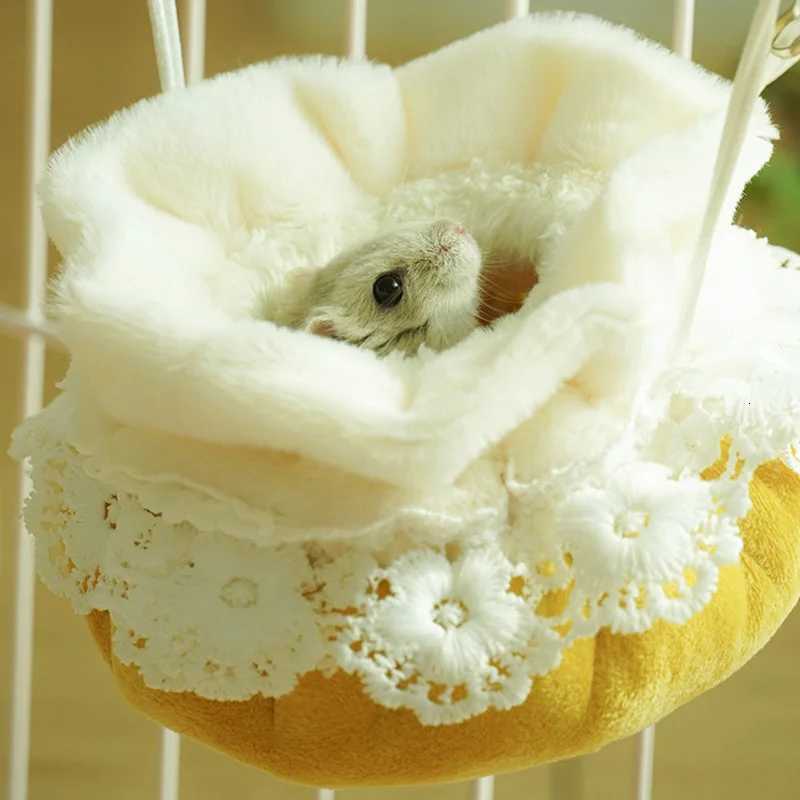 Hamster Bed Warm House Cute Nest Fleece Hut Hanging Cage for Small Rodent Animal Mice GerbilSugar Glider M251206