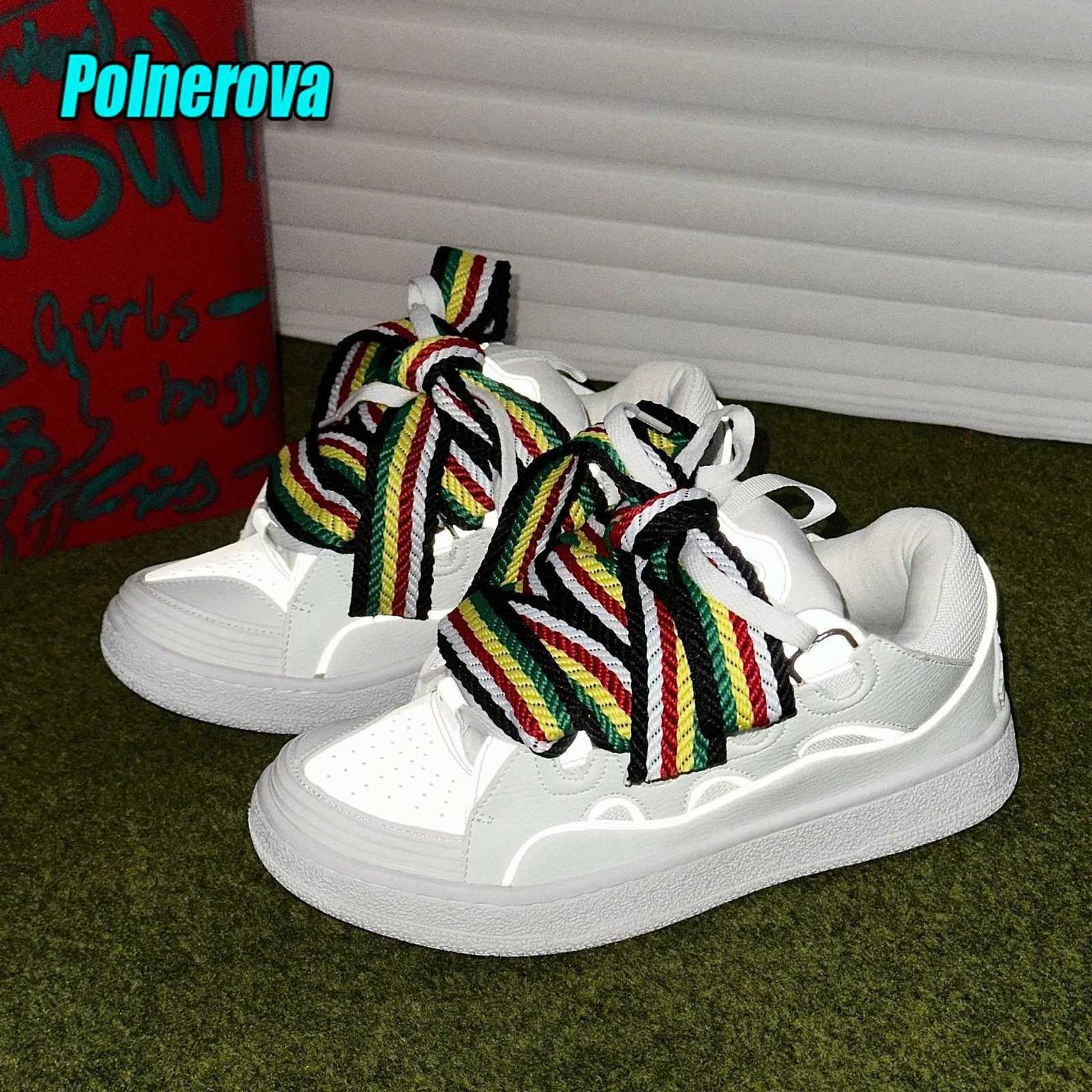 Black White Mixed Couple Casual Sneakers Novelly Reflective Thick Sole Lace-Up Walking Shoes Breathable Wen Men Shoes Y251206