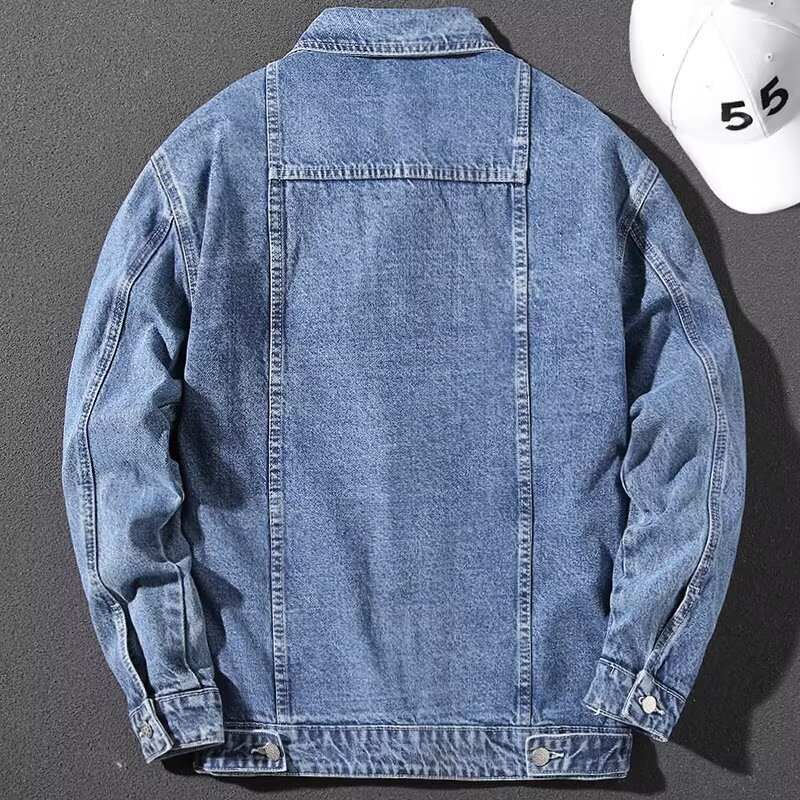 Designer Luxury Clothing High Street American Classic Versatile Fashion Trend Pure White Denim Jacket Men Loose Korean Version Jacket Denim Clothing T