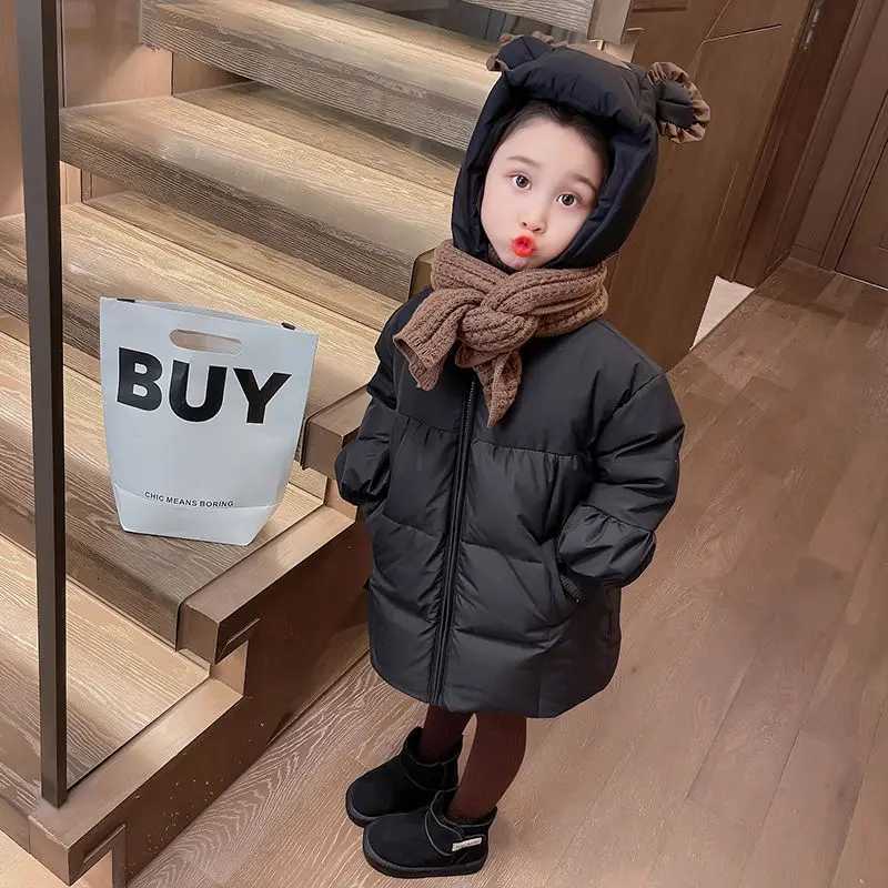 Girls Down Cotton Coat Winter 2024 New Children Cartoon Cotton Coat Girls Winter Thickened Winter CoatW251206