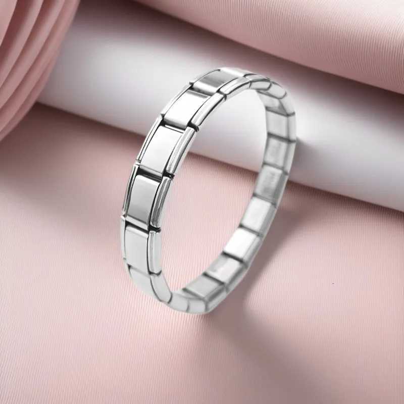 Simple Bangles Italian Links Stainless Steel 9mm Width Fashion Elastic Charm Bracelets For Women Men Daily Wear Jewelry Gifts W251206