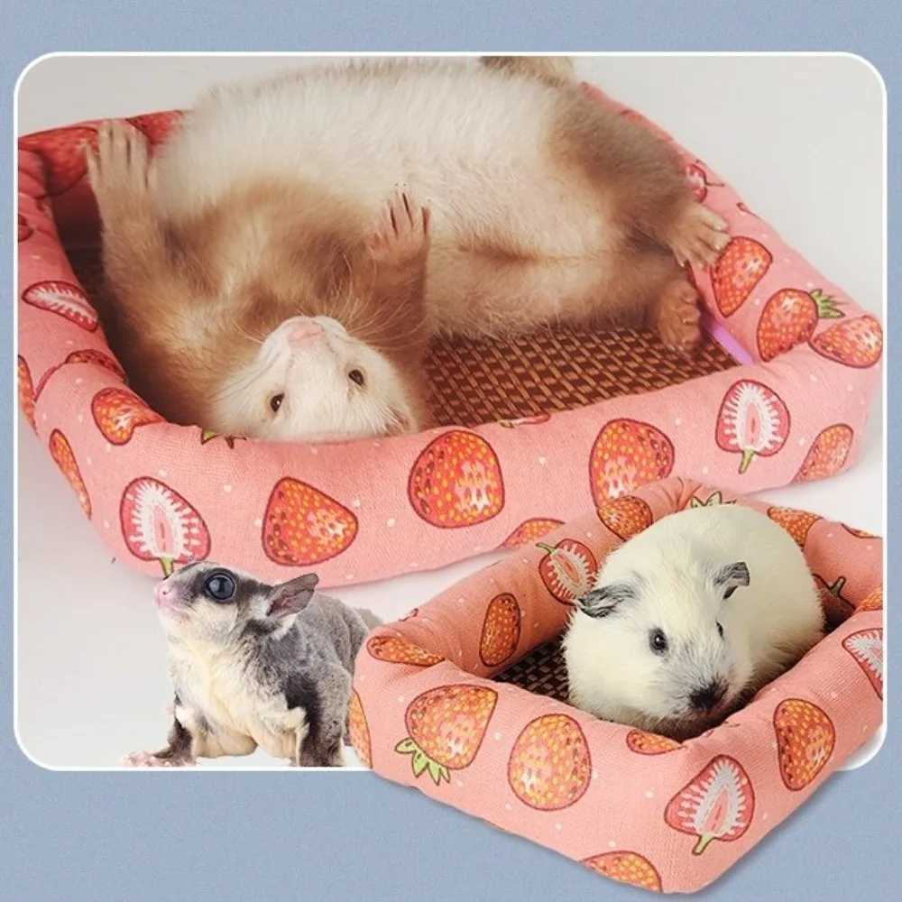 New Canvas Gerbil Cushion Washable Comfortable Hamster Sleeping Bed Breathable Multi-size Hamster Nests Guinea Pigs M251206