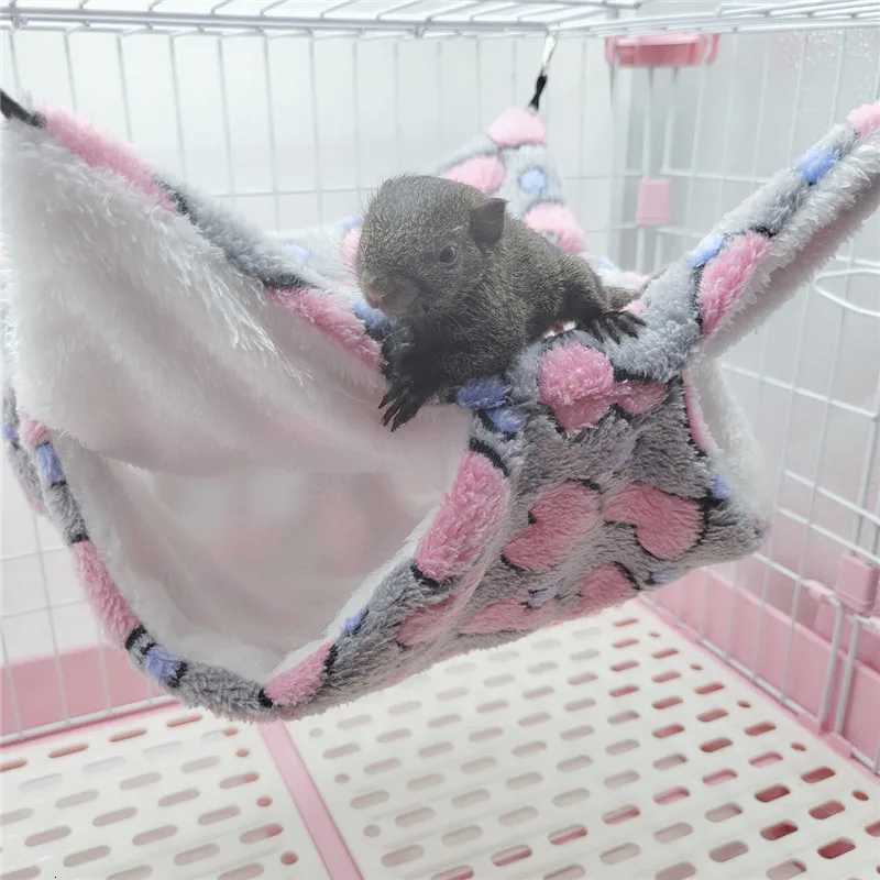 Designer Pet Hammock Cotton Mouse Ferrets Guinea Pig Cat Hanging Bed for Cats Rodents Hammock for Hamster Pets Supplies M251206