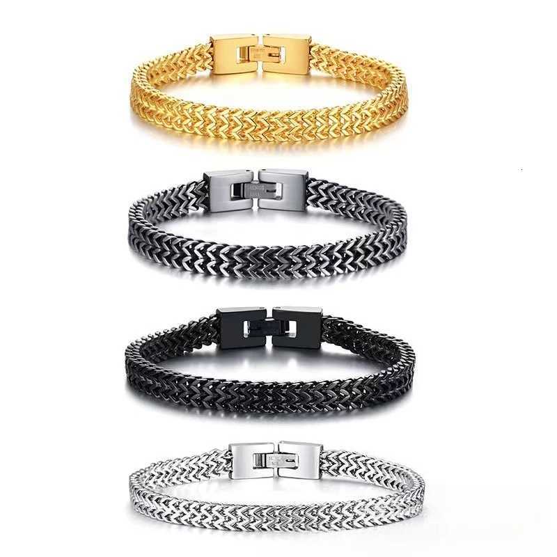 Stylish Franco Link Chain Bracelets for Men Boys65mm Stainless Steel Bali Foxtail Chain WristbandTrendy Male Jewelry Gifts W251206