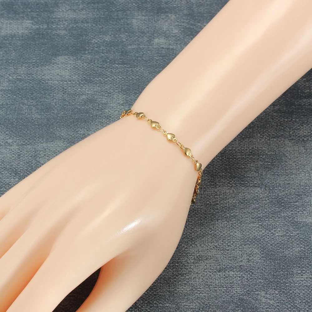 7-9 Inch Stainless Steel Bracelets For Women Heart Cross Chain Bracelets Charms Femme Gold Silver Color Female Fashion Jewelry W251206