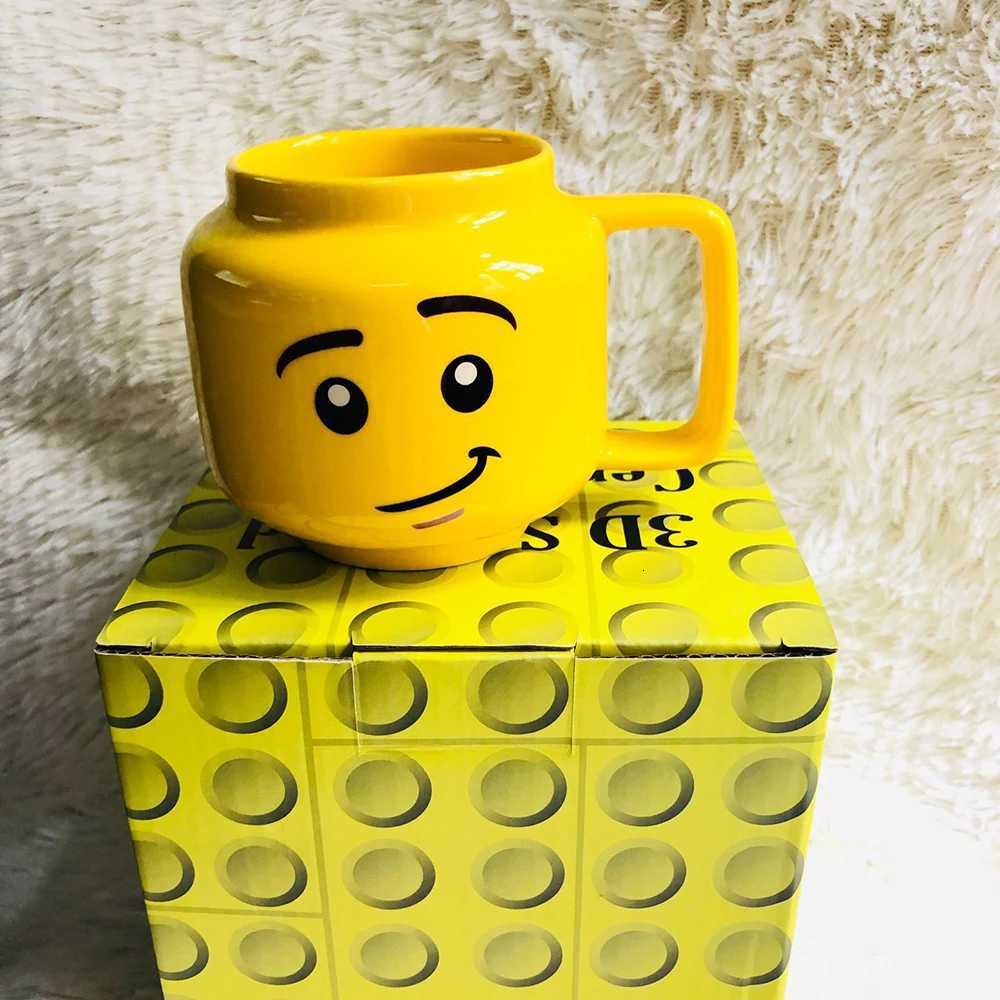 Cute Cartoon 250ML Mug Cups Ceramic Coffee Milk Tea Drinkware Impish Expression Pattern for Couple Friend Christmas gifts Travel M251206 - view 3