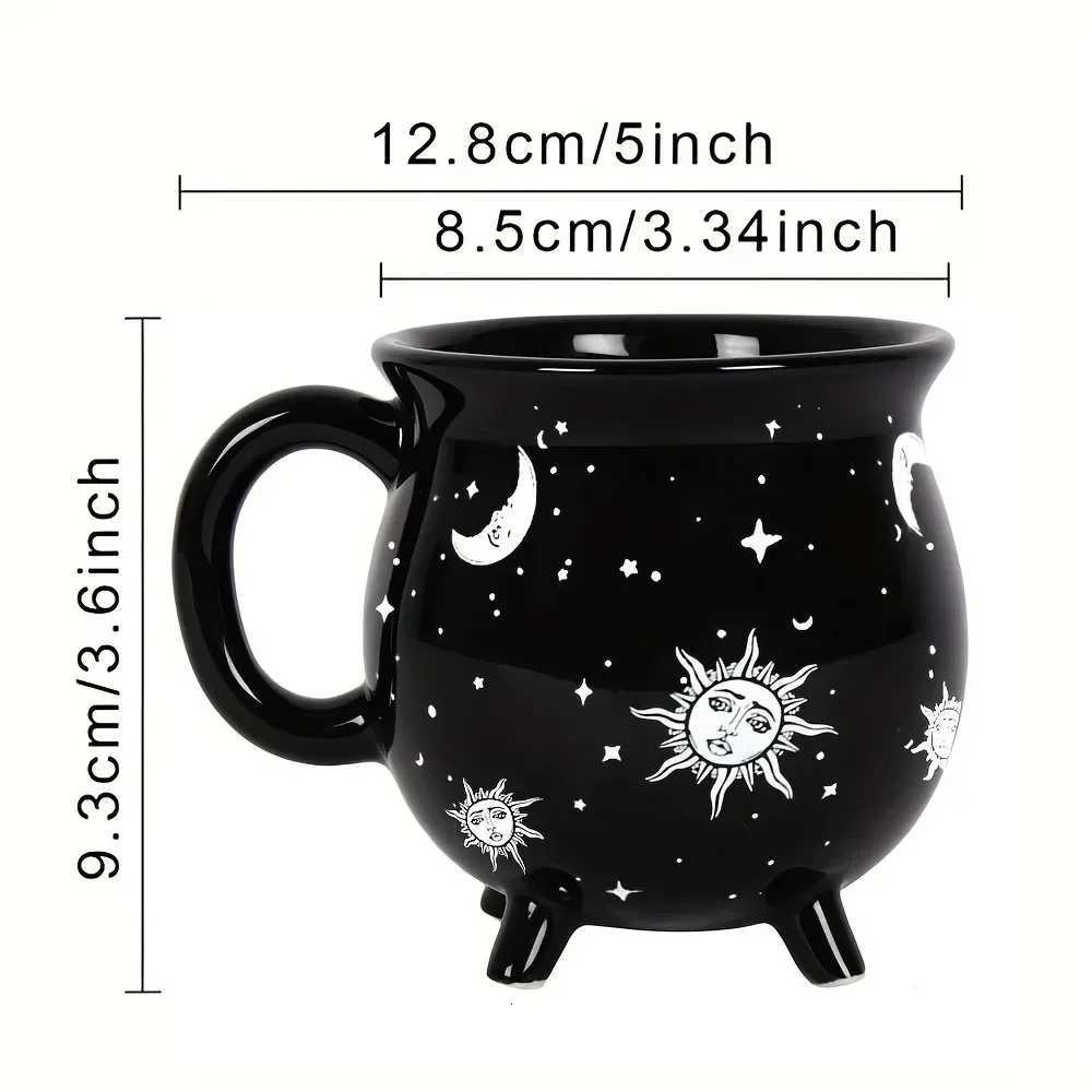 1pc Sun and Moon Coffee Mug Witch Brew Shaped Ceramic Coffee Cup Water Cups Ideal for Halloween Easter and Party Drinkware Gifts M251206 - view 4