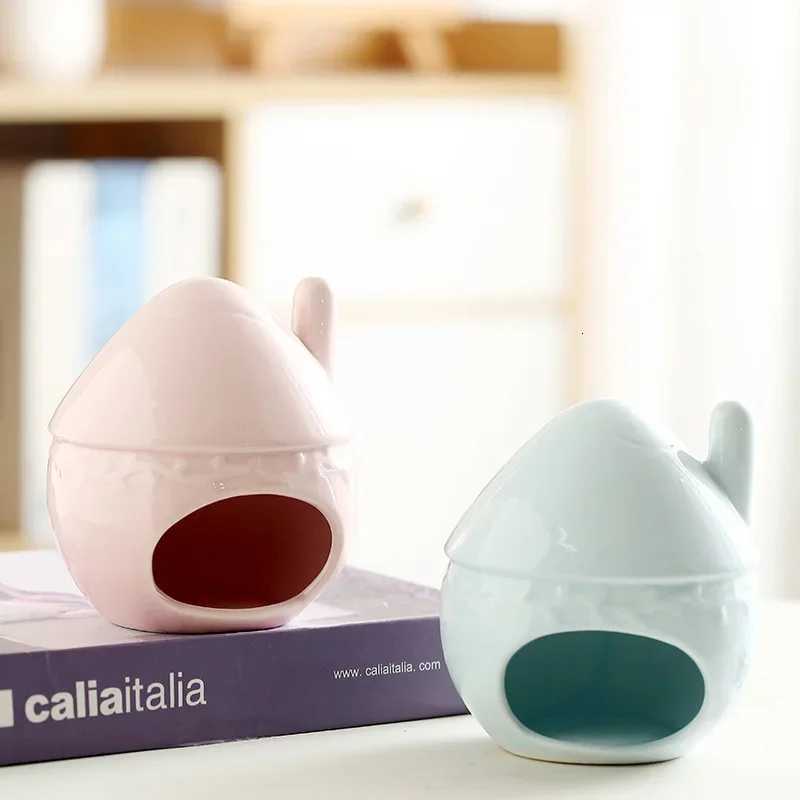 Ceramic Hamster House Summer Heat Dissipation Cooling Nest Golden Bear Sleeping House Hiding House Small House Landscaping House M251206