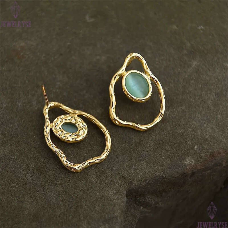 original new designer opal stud earring for woman home party luxury 18k gold earrings womens ear clip jewelry S925 silver needle valentines day friend