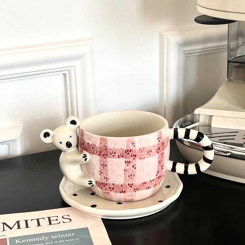 260ML Freehand Painting Ceramic Mugs Cuddle Koala Coffee Cup Set Three-dimensional Japanese Cute Cup Children Afternoon Tea Cup M251206 - view 4