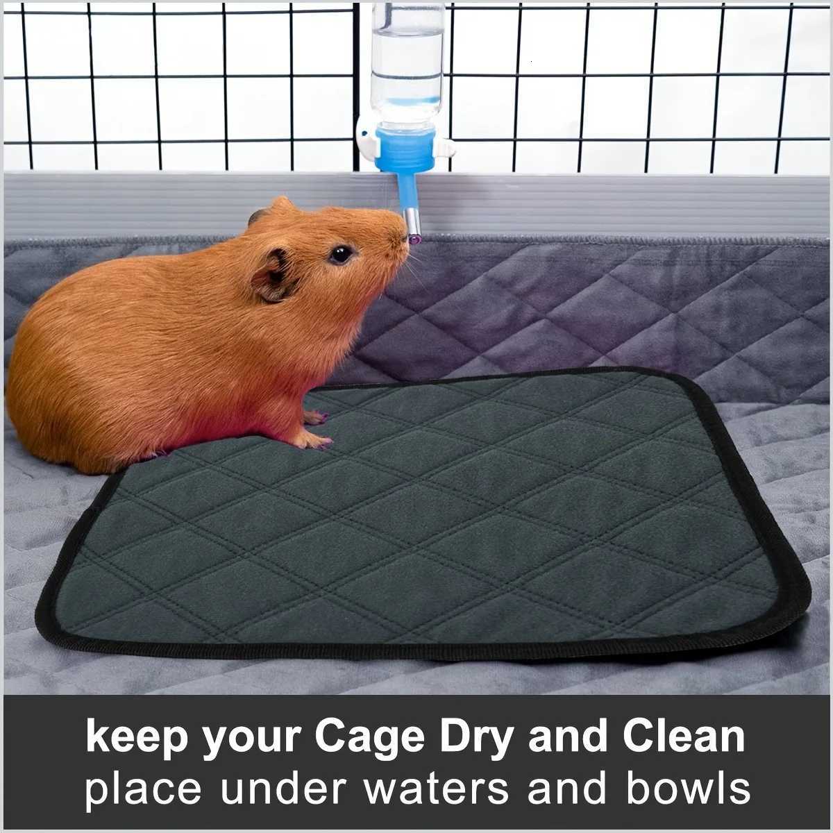 Guinea Pig Cage Mat Small Animals Pee Pad Washable Small Pet Bedding Non-Slip Waterproof Super Absorbent Guinea Hamster Pee Pad M251206