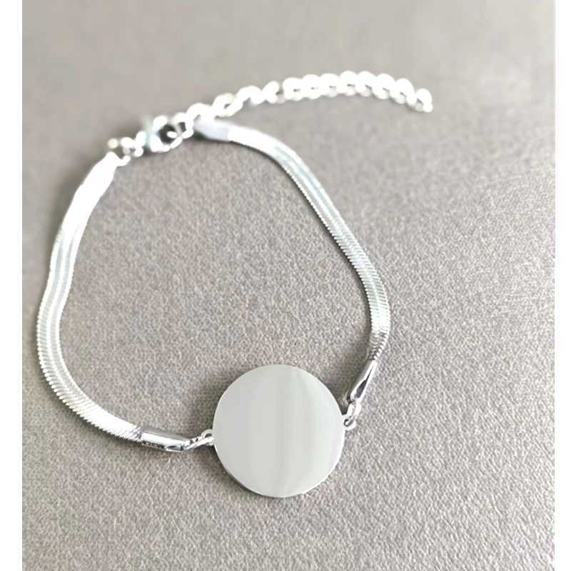 10pcs 3mm 304 Stainless Steel Flat Chain Bracelet Simple Bracelet For Men Retro Jewelry Trendy Accessories Women Bracelet W251206