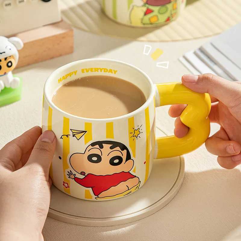 New Crayon-Shin-Chan M Handle Water Cup Mug Cup Ceramic Water Cup Coffee Cup Xiaoxin Anime Peripheral Gifts Home Decor Cup Gifts M251206 - view 4