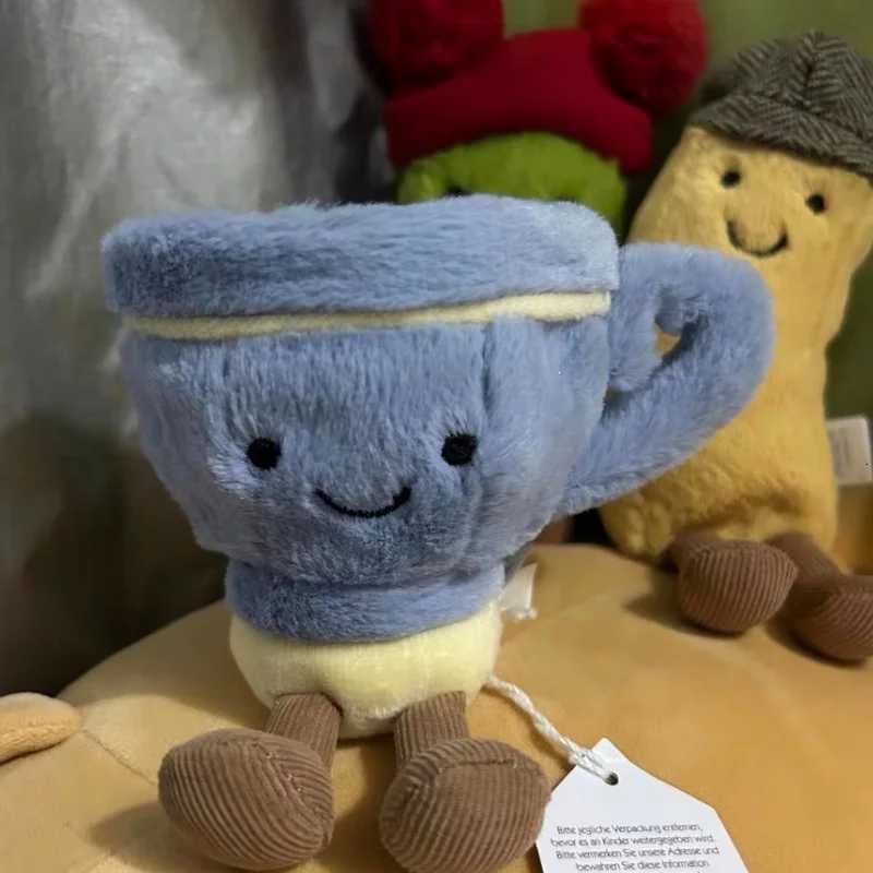 luxury Afternoon Tea Set Plush Toy Teapot Coffee Cup Character Dolls Cute Kitchen Themed Decor Gift Set K251206