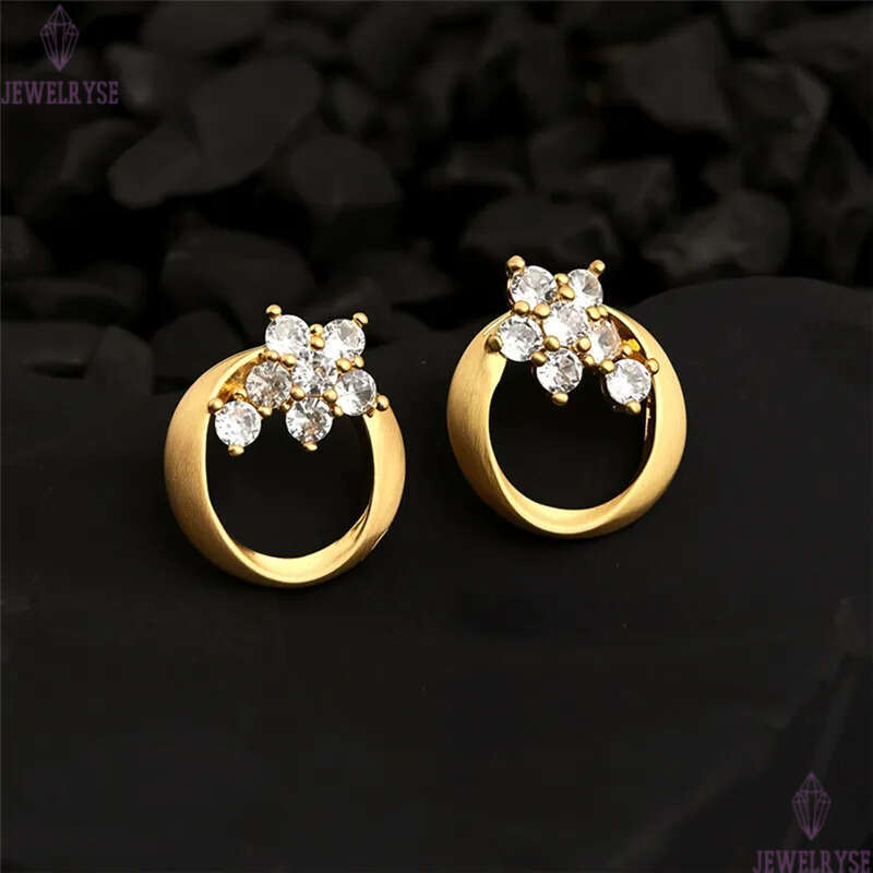 luxury circle AAA cubic zirconia 18k gold earring designer for woman party fashion earrings womens ear clip jewelry S925 silver needle daily outfit fr