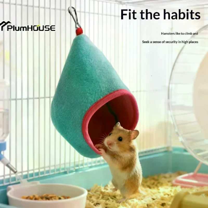 Hamster Bird Hanging Nest Plush Hammock Cage Nest Soft Warm Sleeping Bed Bag Pets Rest Nest Supplies M251206
