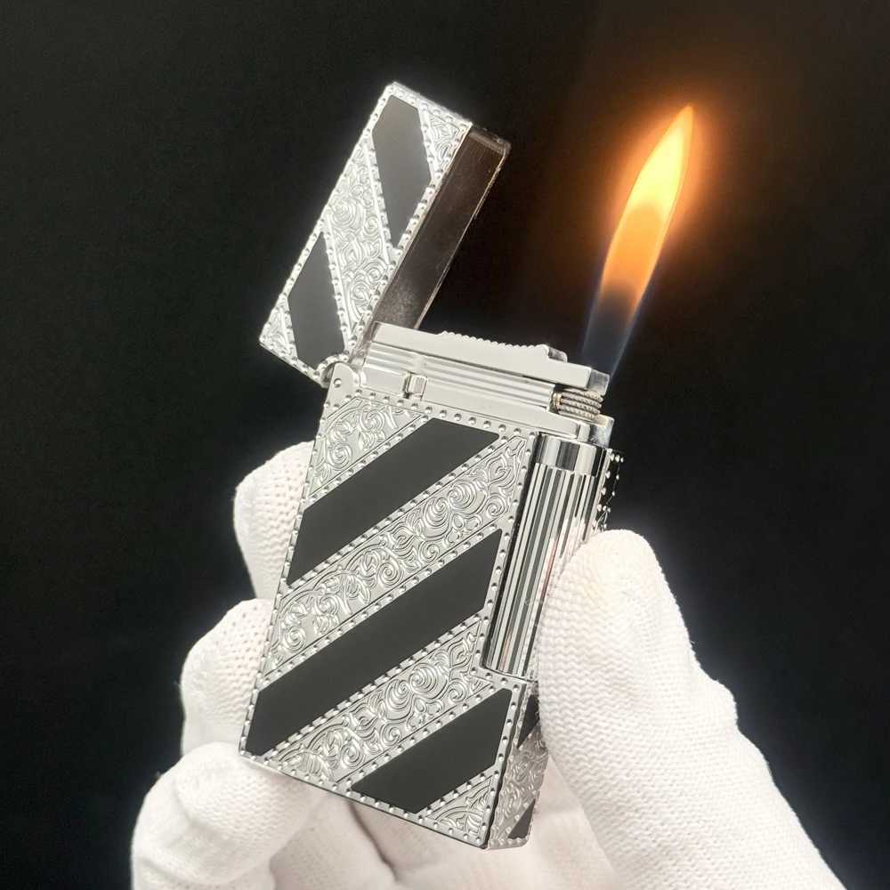 Luxury Brand Lighter Brass Lacquer Ening Zndzeug meos Cigar Tobacco Smoking Cigarette Accessories Man Gifts Briquet H251206