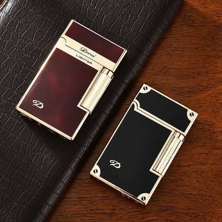 Hot-selling Derui Metal Langsheng Iatable Lighter Creative Side Pley Grinding Wheel Ignition Lighter Mens Gift Box H251206