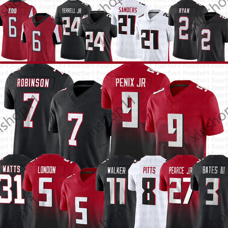 Bijan Robinson Jalon Walker Michael Penix Jr Football Jersey Drake London Kyle Pitts James Pearce Michael Vick Younghoe Koo Jessie Bates Darnell Moone
