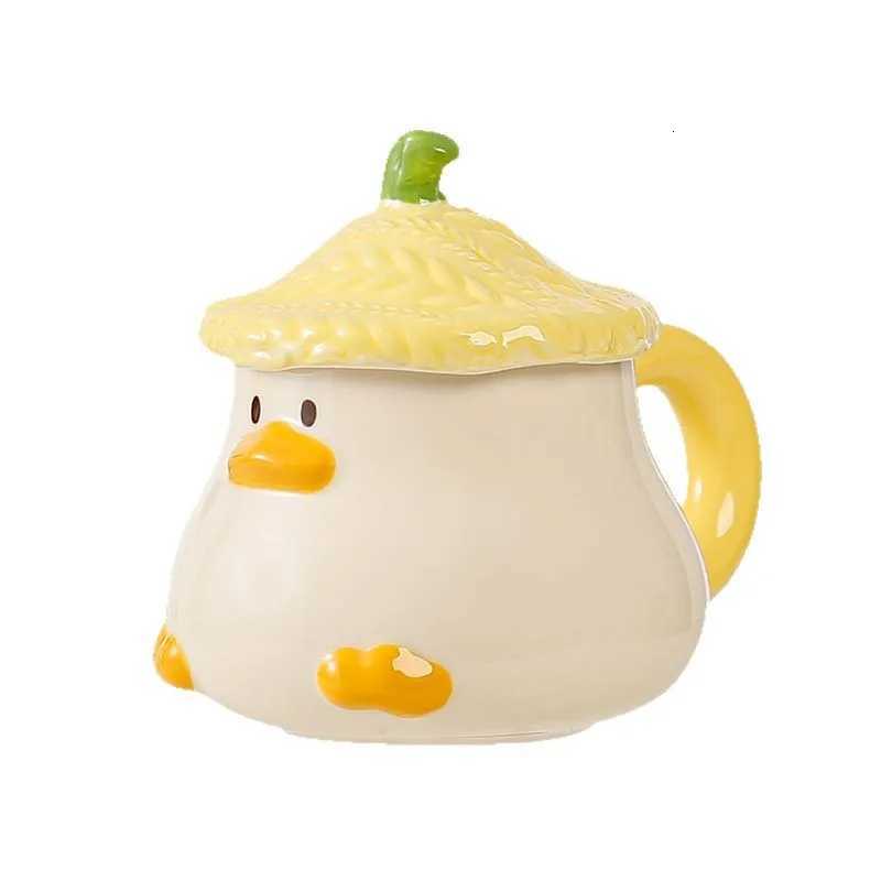 Cartoon Duck Mug Underglaze Color Mug Original Coffee Cups Ceramic Cup Drinkware Cute Mugs Cup for Tea Personalized Gift Funny M251206 - view 5