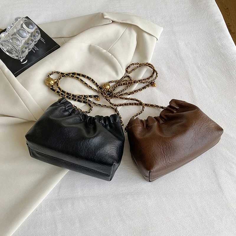 Women Chain Shoulder Bag Versatile Crossbody Tote Bag Casual Pleatd Hobo Bag Satchel Sling Bag Girl Stylish PurseT251206
