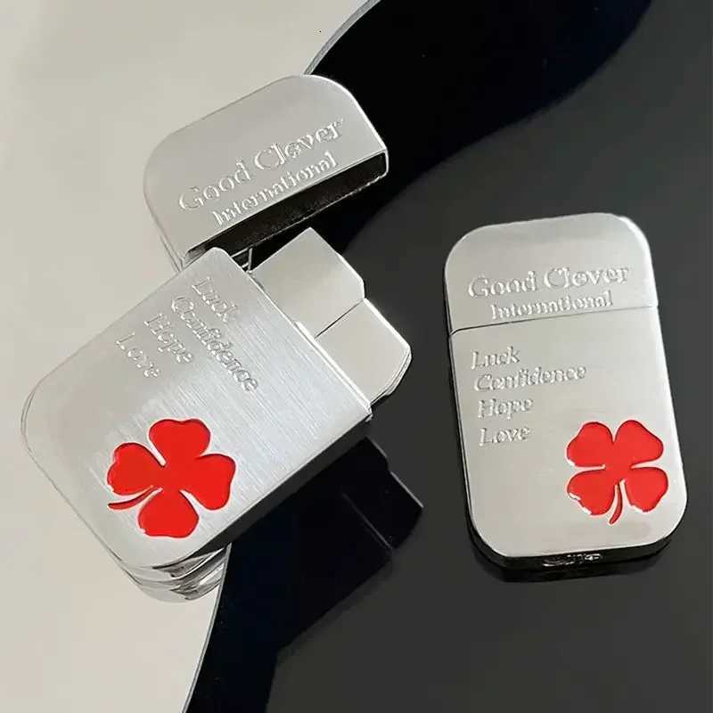 NEW Lucky Grass Lighter Windproof Electric Ignition Direct Flame Lighter Can be Iatable and Environmentally Friendly Lighter H251206