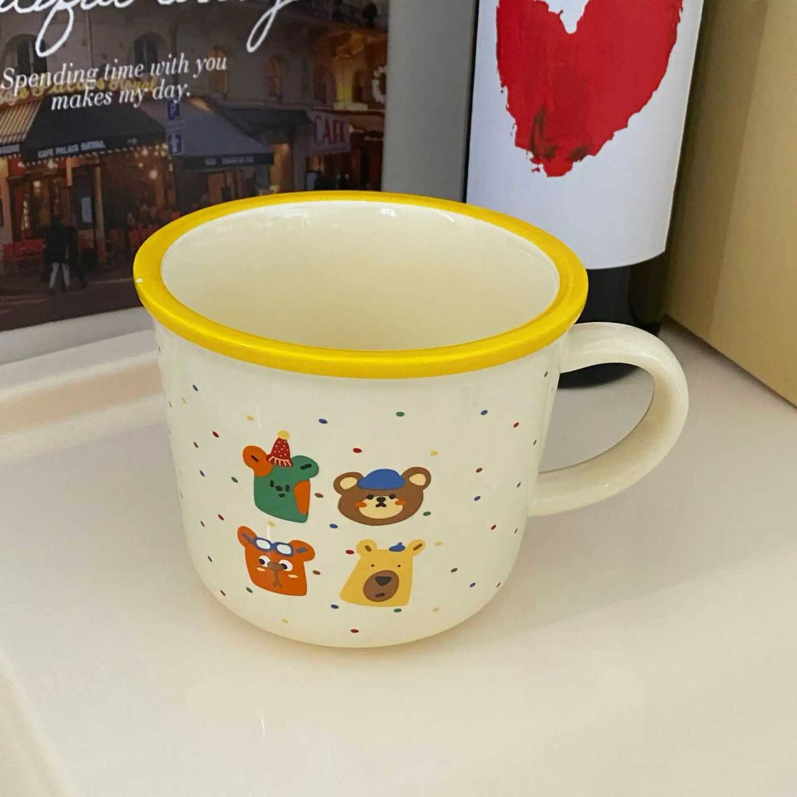 Mug Cute Color Polka Dot Milk Almost Cartoon Illustration Milk Coffee Mug Ceramic Home Office Exquisite High Appearance Level M251206 - view 6