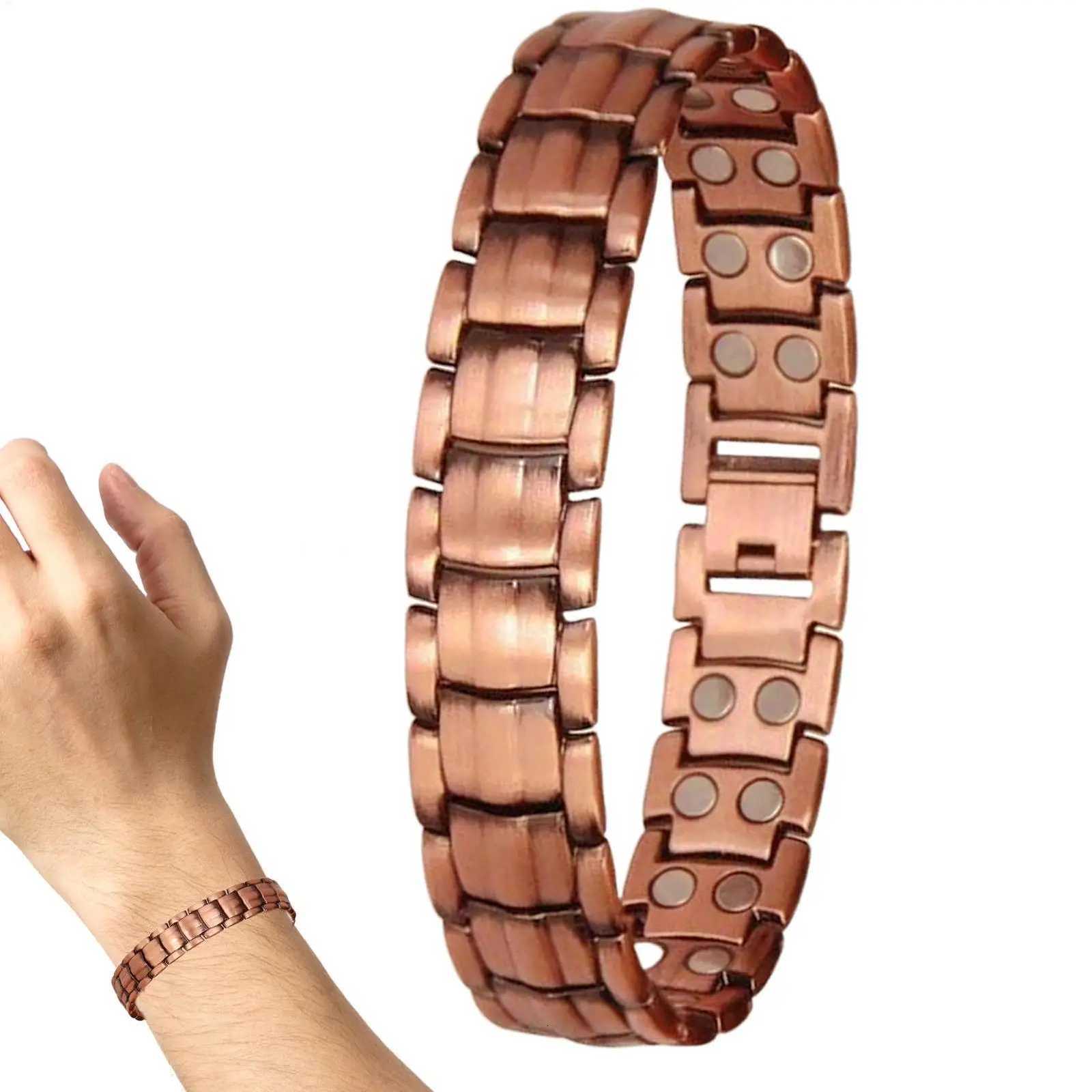 Magnetic Bracelets for Men Pure Copper Magnetic Bracelet Jewelry Accessories for Running Sports Gym Fathers Outdoor W251206