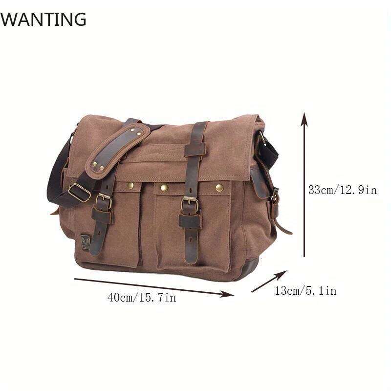 Luxury Bag Designer Shoulder Bags Totes Hobo WANTING Canvas Leather Men Messenger Big Satchel Male Laptop Briefcase Travel Handbag