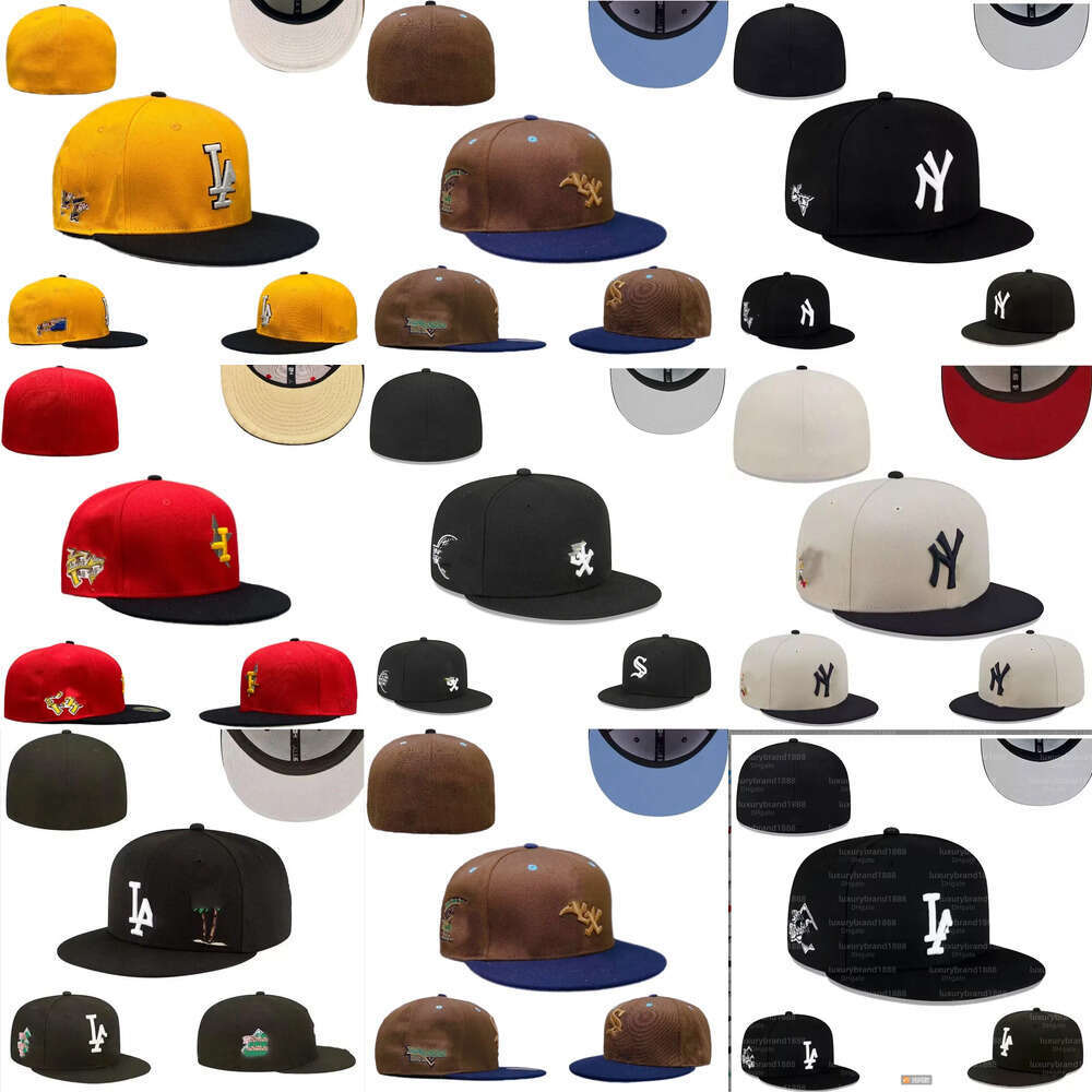designer Baseball hat Full Closed Caps Summer Navy Blue Letter Bone Men Women Black Color All 32 Teams Casual Sport Flat Fitted hats Chicago Mix Colors size sf