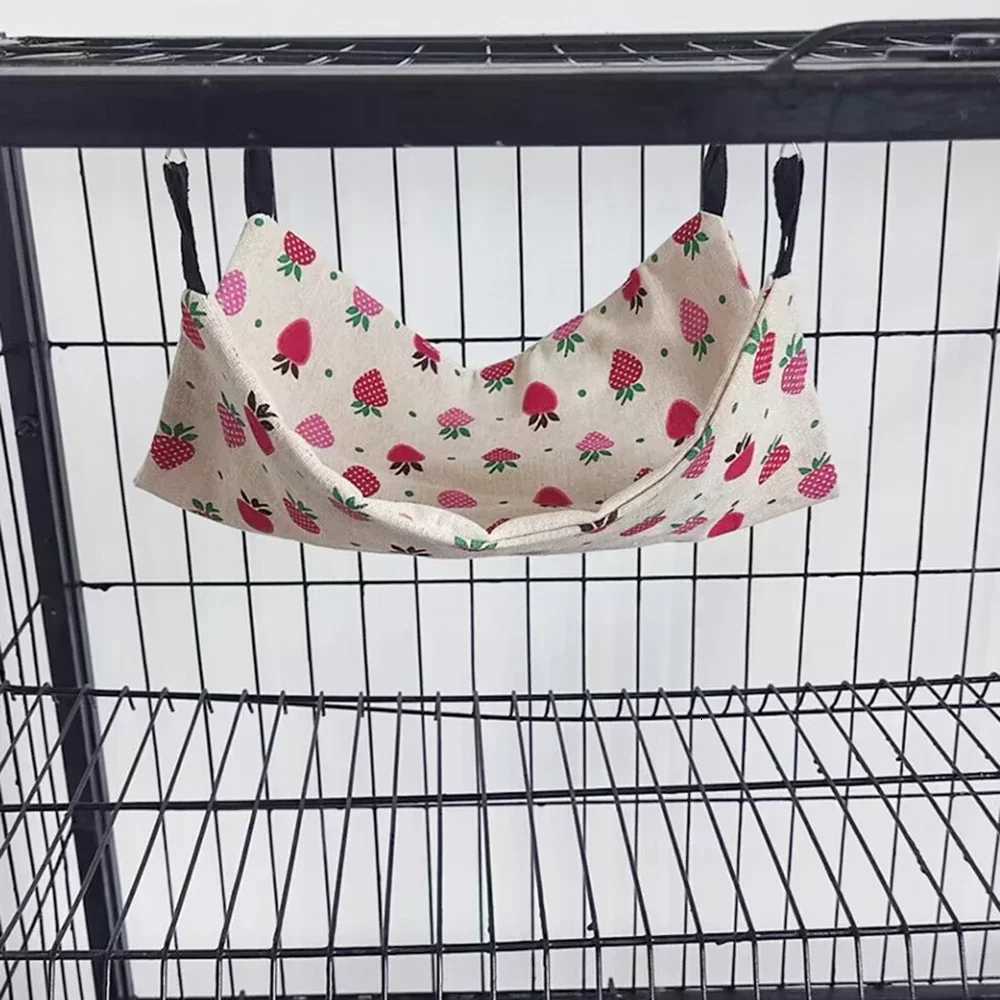 Pets Hammock Cotton Hamster Mouse Hanging Bed Small Pet Hamster Rabbit Double Layer Warm Sleep Nests Hanging Hammock Supplies M251206