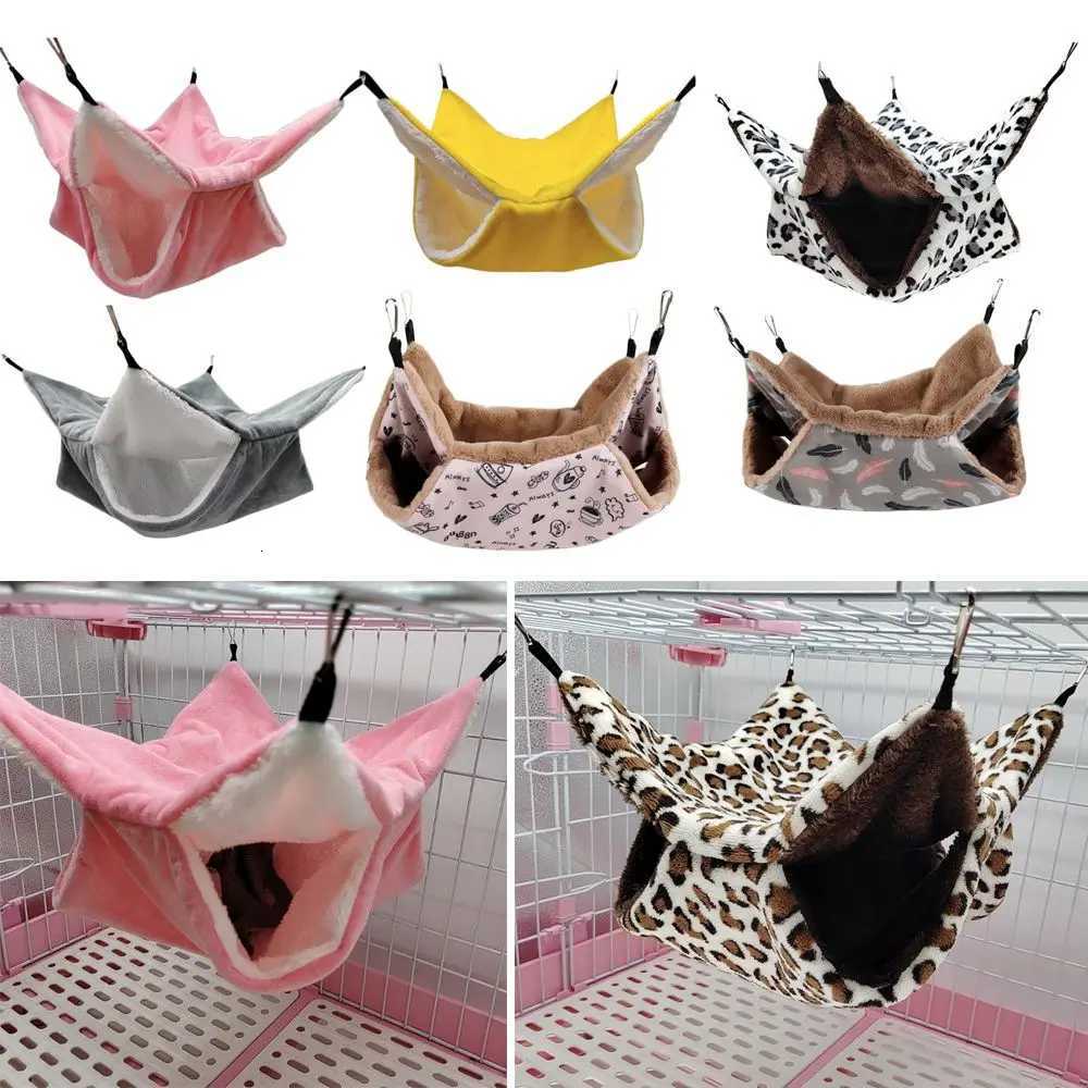 New Colorful Comfortable Winter Double-layer Thicken Hamster Hammock Guinea Pig Nest Warm Cage House Small Animal Sleeping Bag M251206