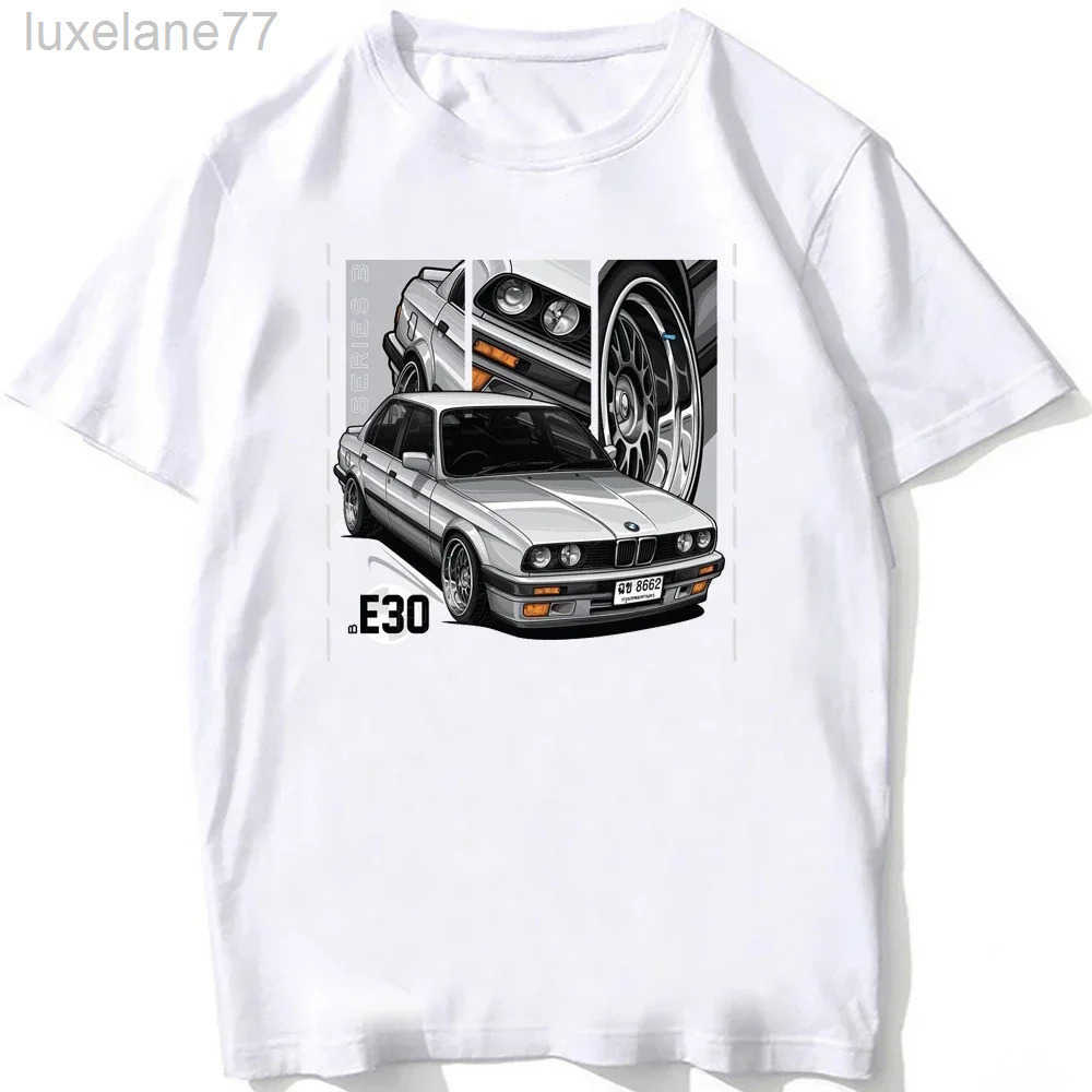 Mens T-shirts Retro Germany Tshirts Summer Men Short Sleeve Old Legend Classic Car T-Shirt Boy Casual Tops Man White